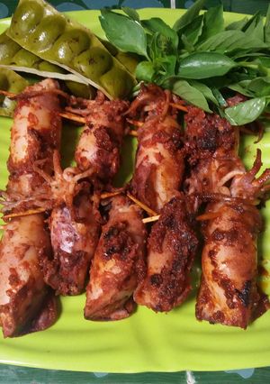 Foto resep Cumi bakar isi oncom