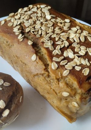 Una foto de Pan🥖de plátano🍌hartón maduro🍌🍯🍞