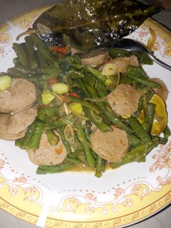 Foto resep Oseng kacang panjang petai bakso