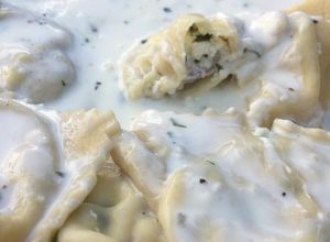 Une photo de Raviolis ricotta et pancetta