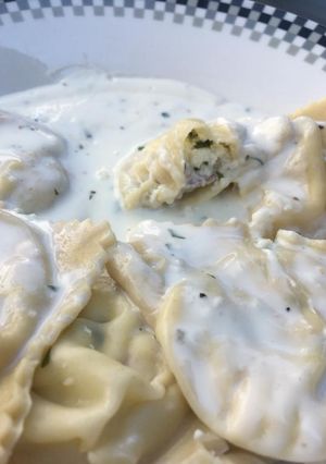 Une photo de Raviolis ricotta et pancetta