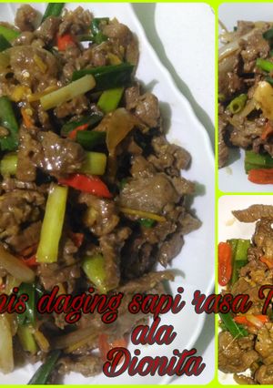 Foto resep 炒牛肉絲 Tumis Daging Sapi