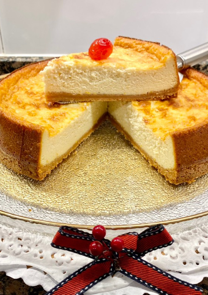 Una foto de Tarta de queso con naranja