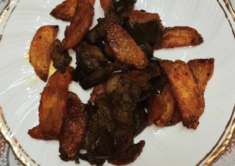 Recipe of Perfect Bengan Aloo Tuk/ Wedges