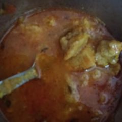 A picture of Besan kadhi.