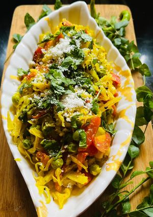 A picture of Karnataka Special Cabbage, Peas, and Carrots Pallya.