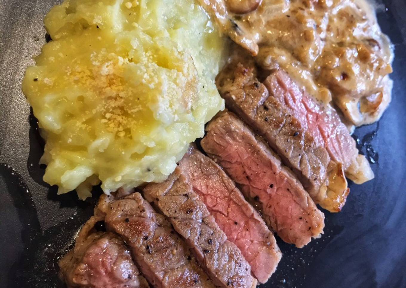 Prime Brisket Steak with Mushroom Sauce