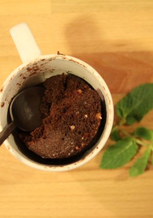 Una foto de Bizcochuelo de chocolate para microondas