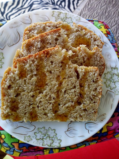 A picture of Banana oatmeal bread. #authormarathon #mykidsfavoritemeal.