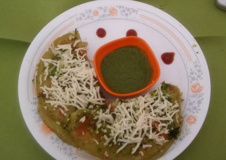 Step-by-Step Guide to Prepare Quick Green uttapam sandwich