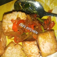 A picture of Tofu(Awara and sauce).