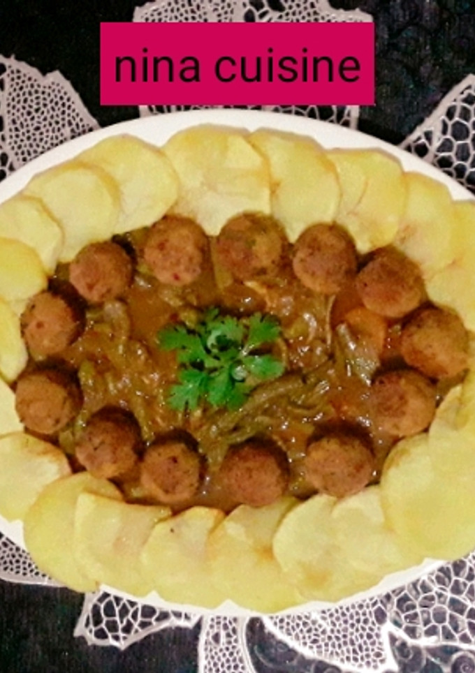 صورة لوصفة فاصوليا خضرا بكريات الدجاج 😋