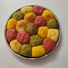 A picture of Holi Special Natural Coloured Mini Buns.