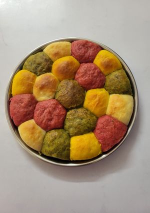A picture of Holi Special Natural Coloured Mini Buns.