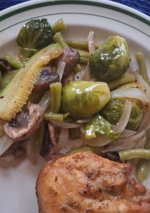 Una foto de Vegetales salteados