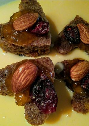 Una foto de CORAZONES De Linaza sobre Yogurt de Melocotones...!