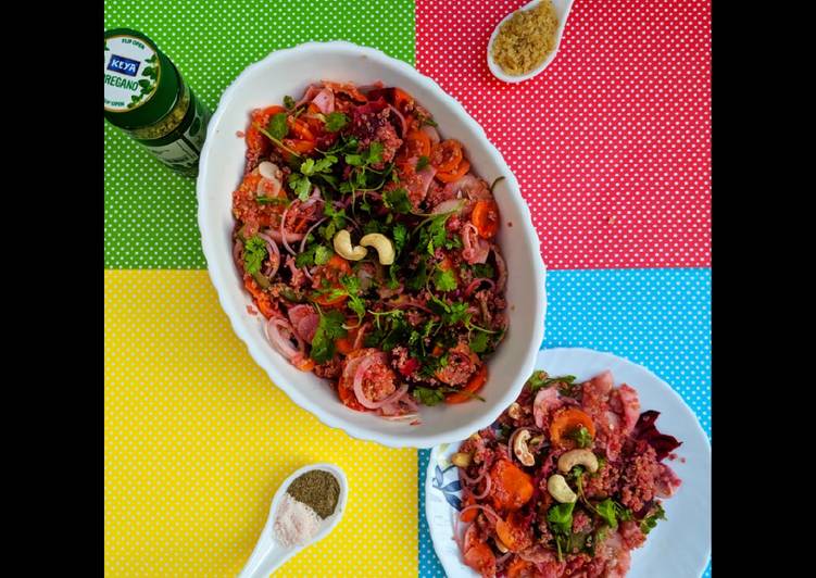 Simple Way to Prepare Super Quick Homemade Pink Quinoa salad 🥗