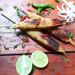 A picture of Semolina seek kebabs.