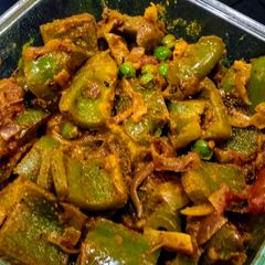 A picture of Capsicum (Shimla mirch) Besara....Tastes like Pickle.