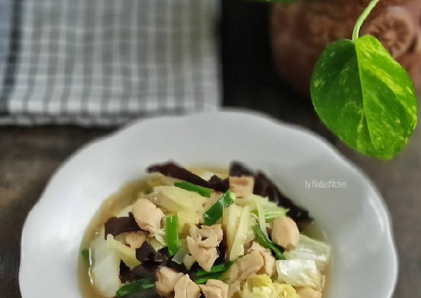 Ca Sawi Putih, Ayam & Jamur Kuping