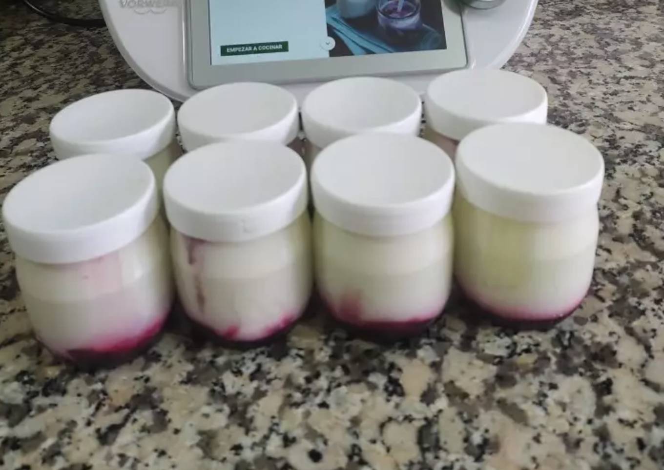 Yogures con arándanos