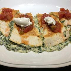 A picture of Creamy Spinach Quesadillas.