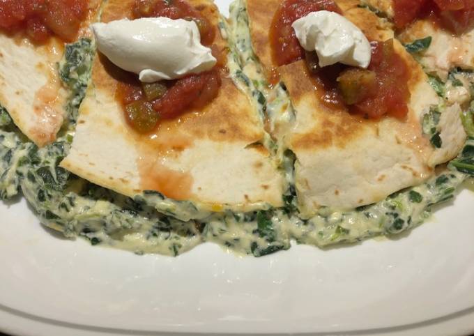 Recipe of Favorite Creamy Spinach Quesadillas