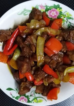 Foto resep Daging paprika lada hitam