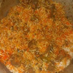 A picture of Beef biryani.