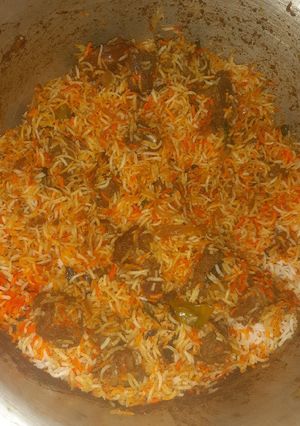 A picture of Beef biryani.