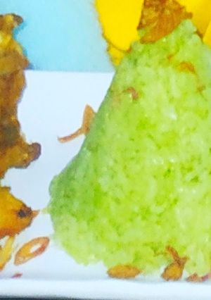 Foto resep Nasi uduk hijau rice cooker