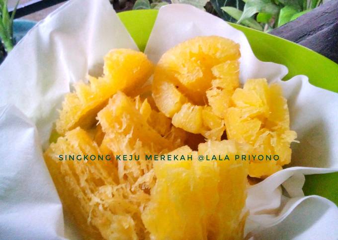 Resep Singkong Keju Merekah, Lezat