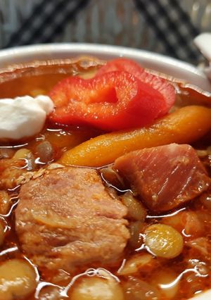 Lencsegulyás recept fotója