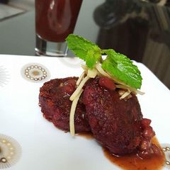 A picture of Beetroot shammi kabab.