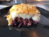 Pastel de col lombarda (healthy)