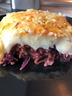 Una foto de Pastel de col lombarda (healthy)