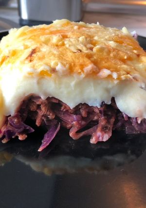 Una foto de Pastel de col lombarda (healthy)