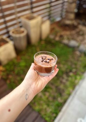 Una foto de Mousse de Marroc. VEGANO. SIN GLUTEN