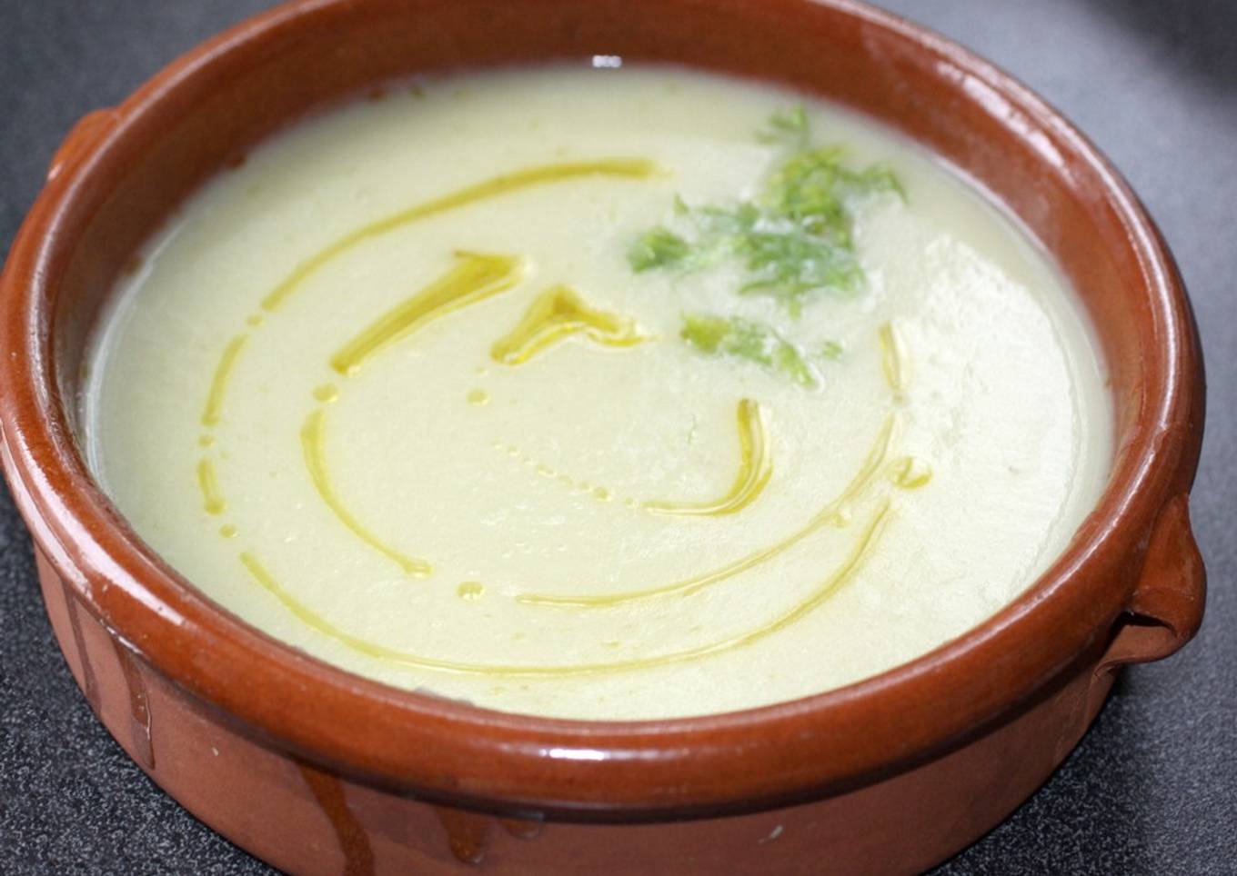 Gazpacho de melón con helado