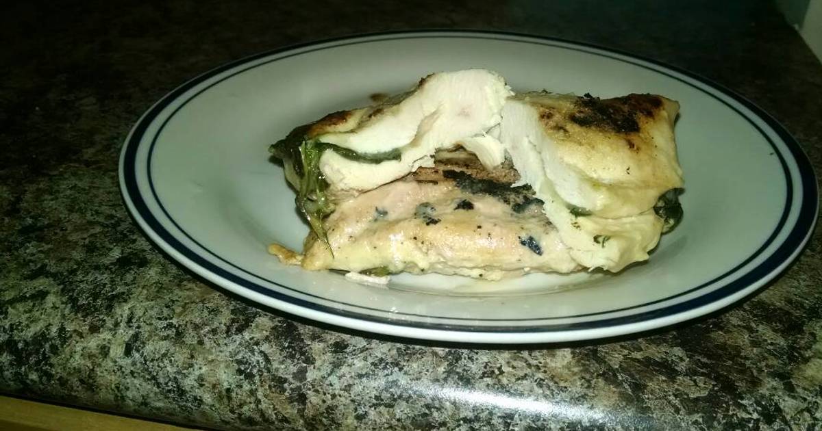 Provolone and Spinach Stuffed Chicken Breasts Recipe by Shad Cookpad