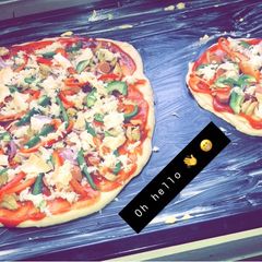 A picture of Home made pizza.
