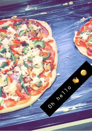 A picture of Home made pizza.