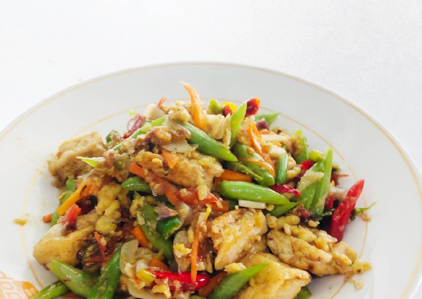 Orak arik pedas wortel,buncis tahu