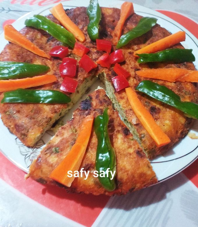 صورة لوصفة عجة البيض بالبطاطس والجبنة