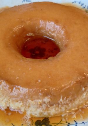 Una foto de Flan de leche condensada