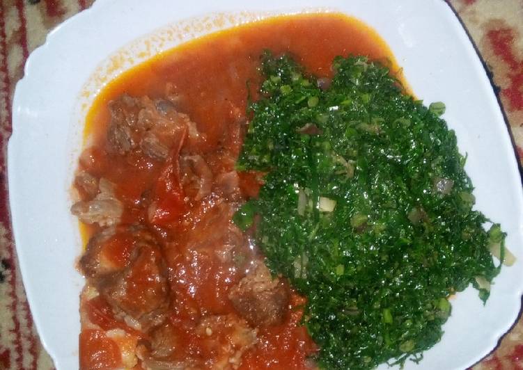 Steps to Prepare Speedy Beef stew with sukuma