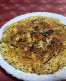 Tortilla de champiñones y espárragos trigueros