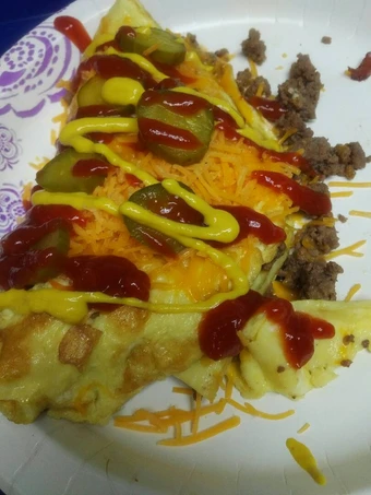 Easy Way Make Cheeseburger Omelet the So Delicious Can spoil the tongue