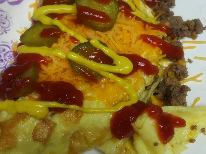 Easy Way Make Cheeseburger Omelet the So Delicious Can spoil the tongue