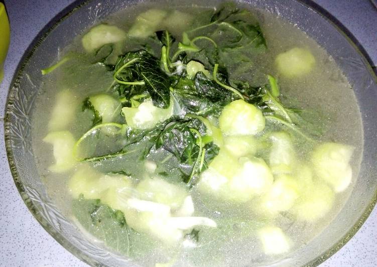 Resep: Di RumahBening bayem with gambas